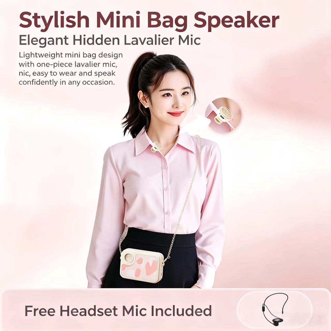 KY01 Mini Bag Speaker with Wireless Microphone - Image 10