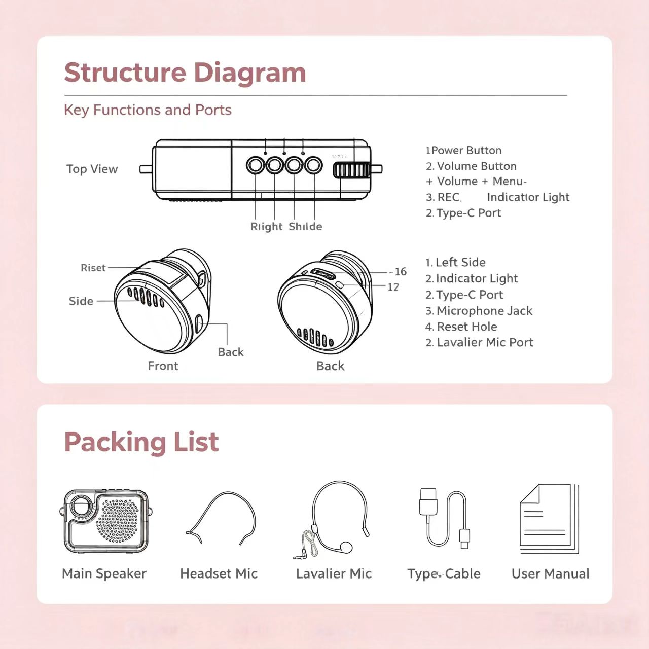 KY01 Mini Bag Speaker with Wireless Microphone - Image 14