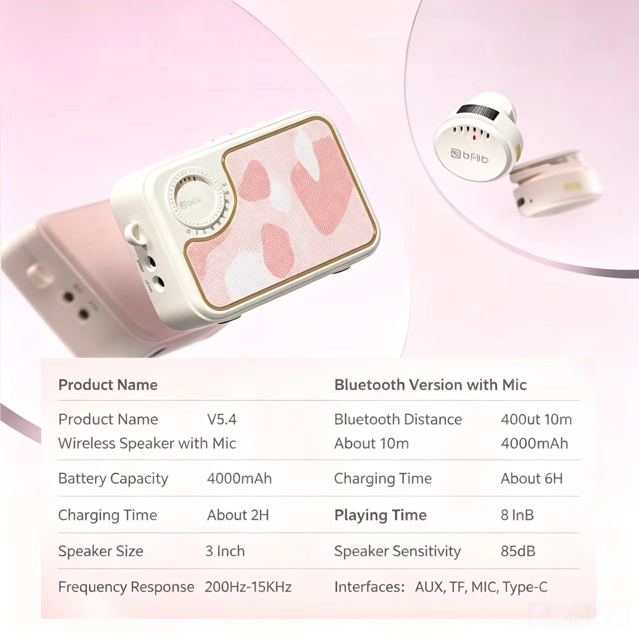 KY01 Mini Bag Speaker with Wireless Microphone - Image 5