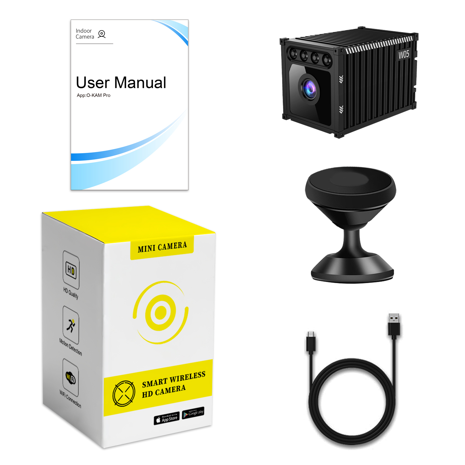 W05 1080P MINI WIFI INDOOR SECURITY CAMERA WITH NIGHT VISION - Image 2