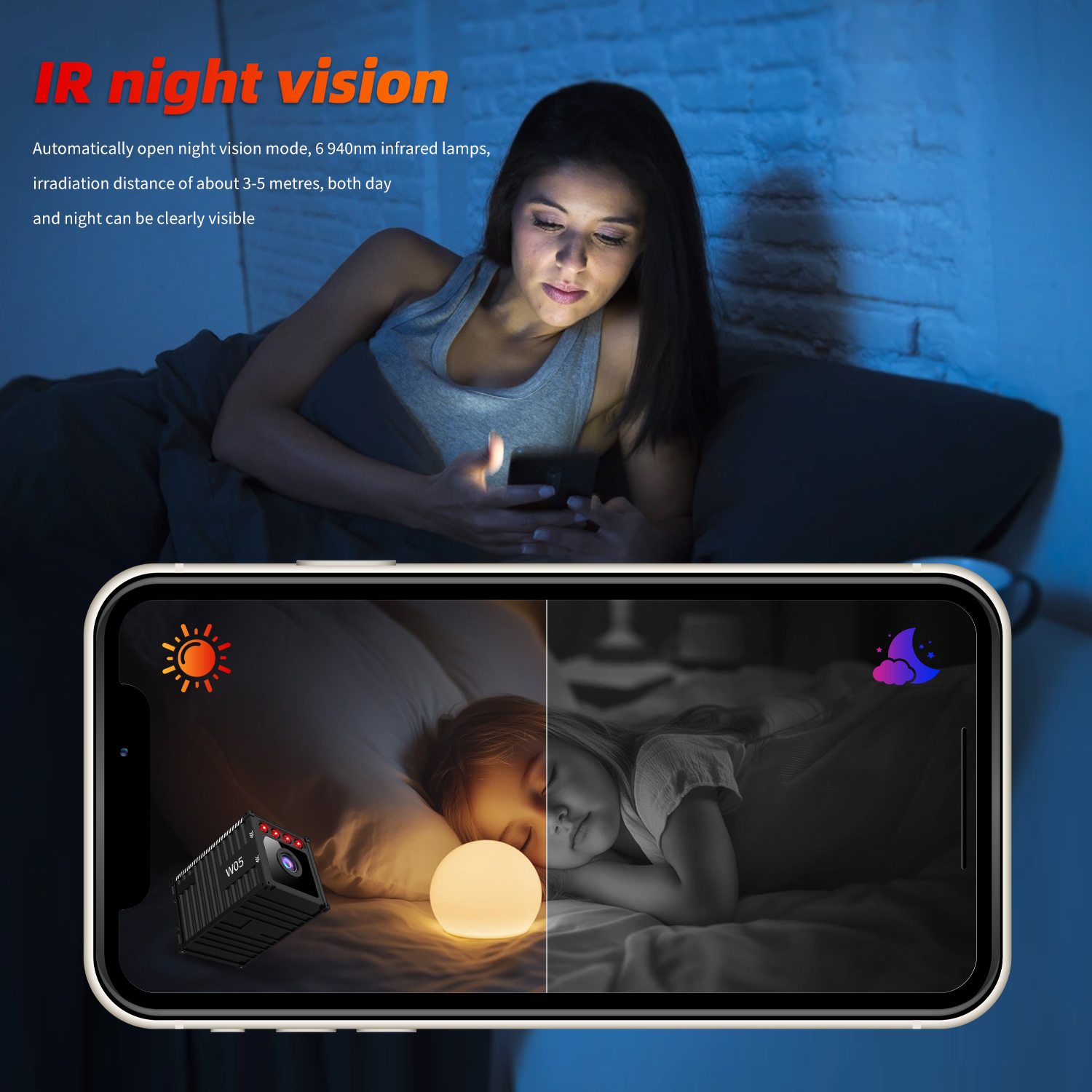 W05 1080P MINI WIFI INDOOR SECURITY CAMERA WITH NIGHT VISION - Image 10