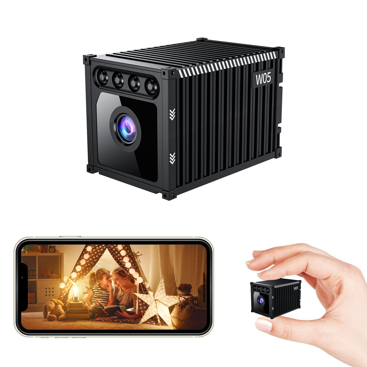 W05 1080P MINI WIFI INDOOR SECURITY CAMERA WITH NIGHT VISION - Image 5